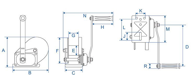 不銹鋼手搖絞盤尺寸圖 不銹鋼手搖絞盤尺寸圖
